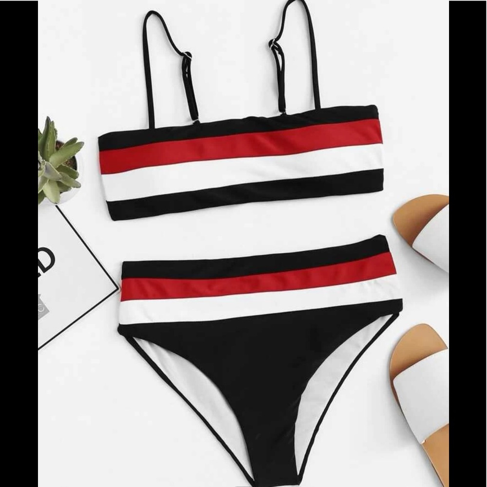 Red white & Black Bikini